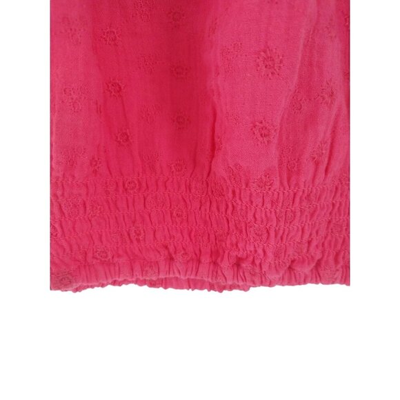 Cat & Jack Girls Pink Puff Sleeve Embroidered Blouse Size M/ 8. - Picture 6 of 8